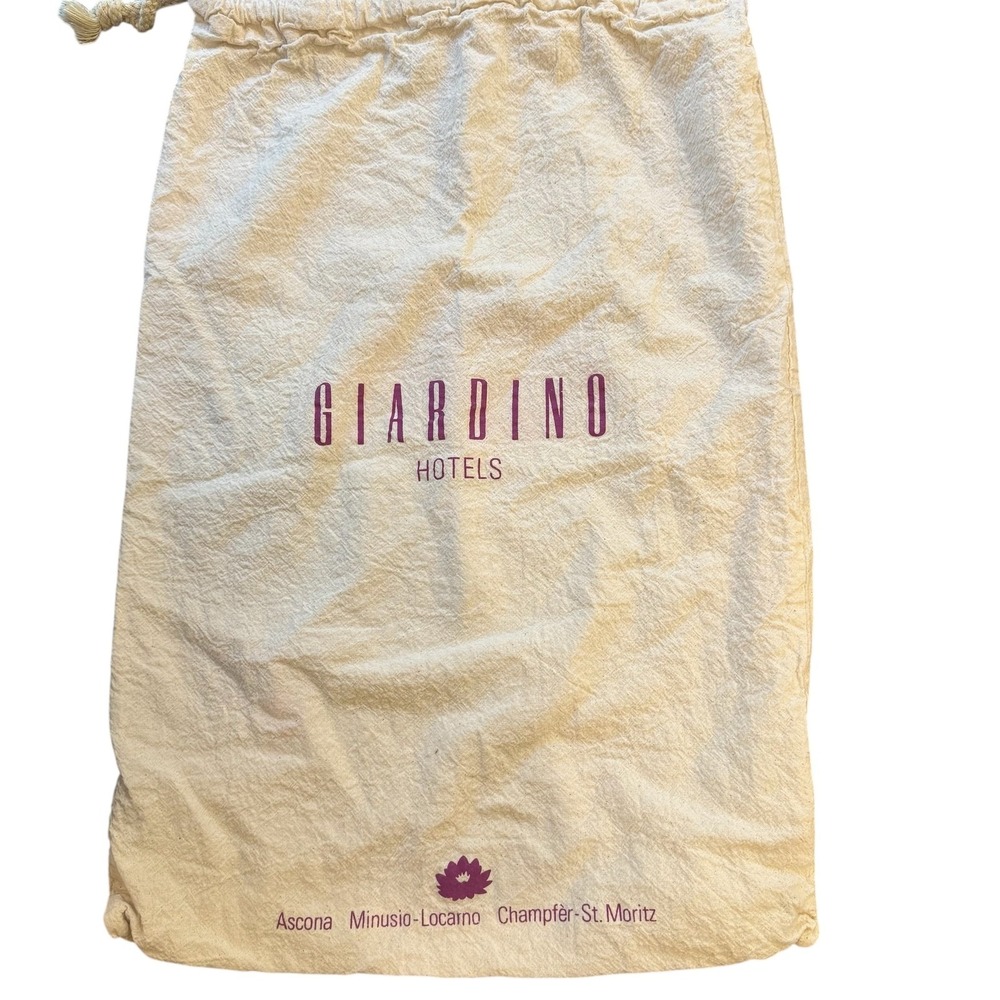 Giardino Hotels Drawstring Laundry Bag Travel Tote Ascona St Moritz Eco Storage